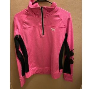 VS PINK pink quarter zip. Never worn. Size M.